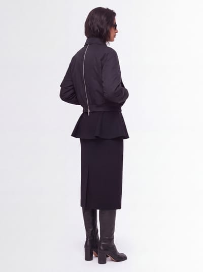 Sacai: Wool Melton Skirt