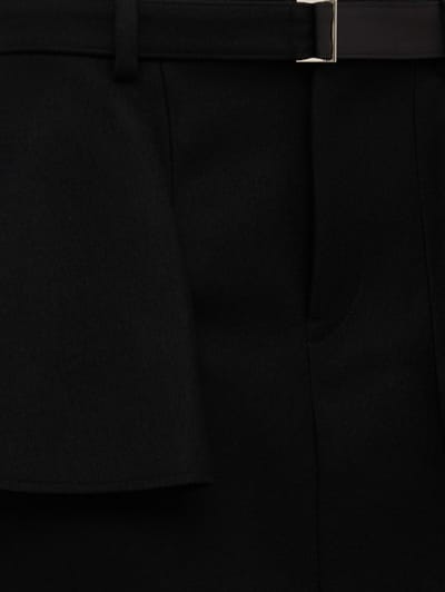 Sacai: Wool Melton Skirt