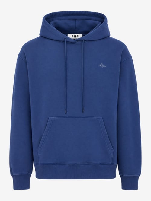 MSGM: Cotton hoodie with kangaroo pocket
