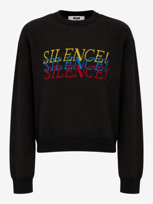 MSGM: Wool blend jacquard sweater