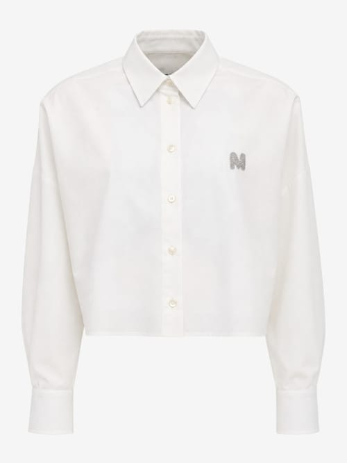 MSGM: Cotton long-sleeve shirt with logo