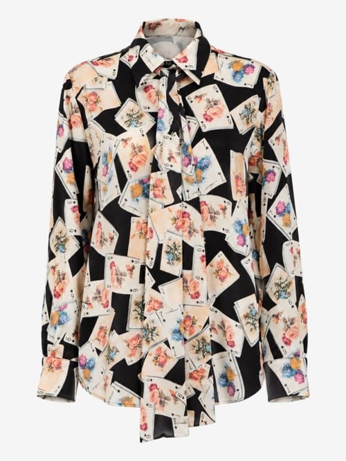 MSGM: Printed shirt with scarf