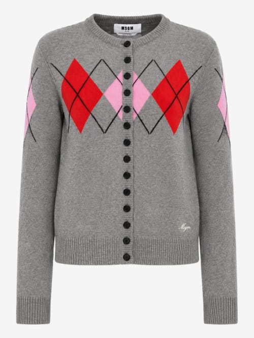 MSGM: Argyle pattern cardigan