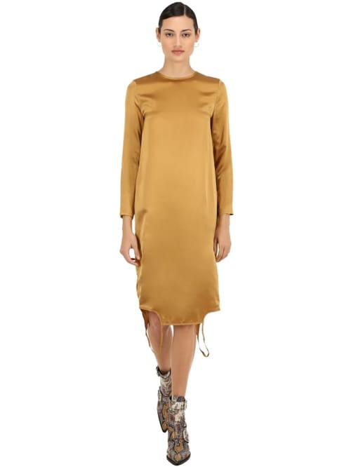 Marques'Almeida: Silk satin midi dress