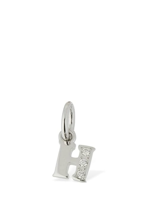 DoDo: 18KT White gold H charm w/ diamonds