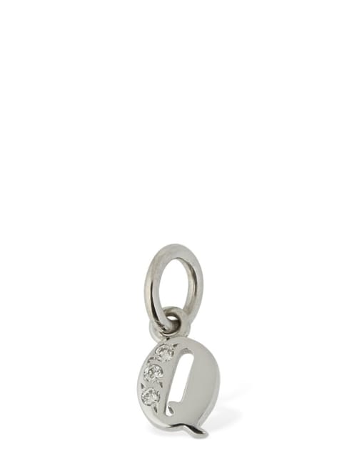 DoDo: 18KT White gold Q charm w/ diamonds