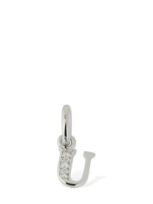 DoDo: 18KT White gold U charm w/ diamonds
