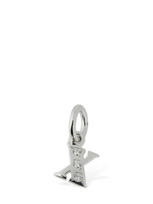 DoDo: 18KT White gold X charm w/ diamonds