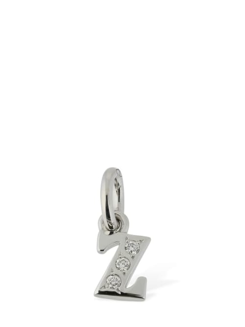 DoDo: 18KT White gold Z charm w/ diamonds