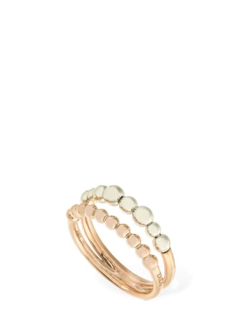 DoDo: 9KT Bollicine rose gold & silver ring