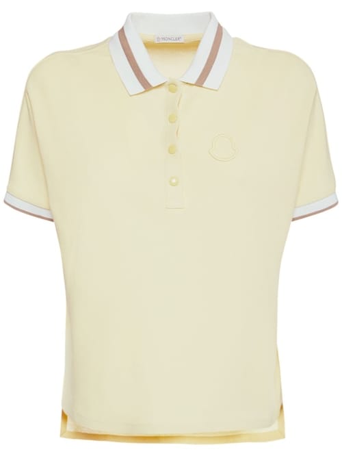 Moncler: Polo cotton jersey logo top
