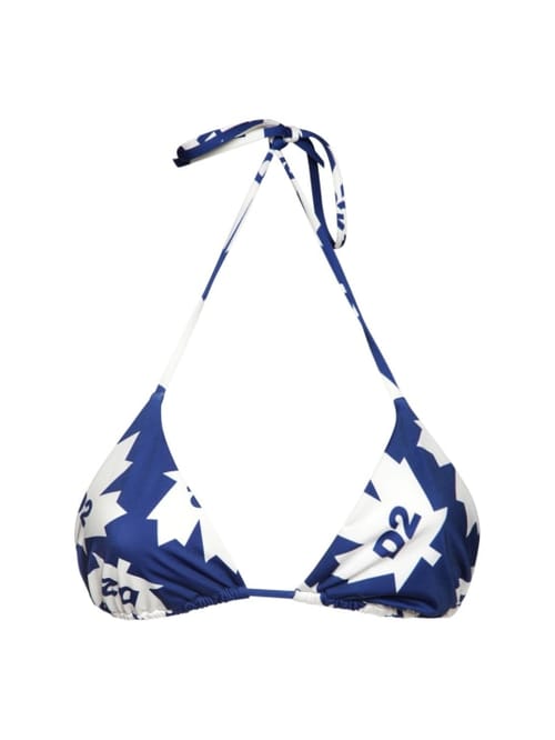 Dsquared2: Leaf logo print bikini top