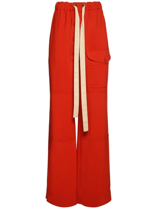 Stella McCartney: Fluid viscose blend high waist pants