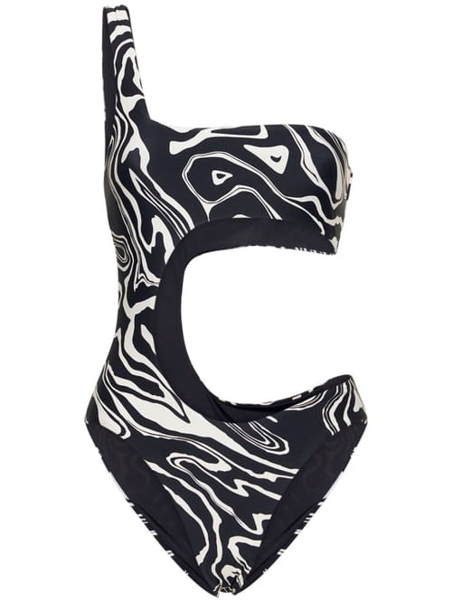 Weworewhat: One shoulder cut out one piece swimsuit