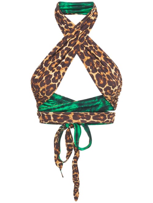 Tropic Of C: Bianca recycled tech printed bikini top