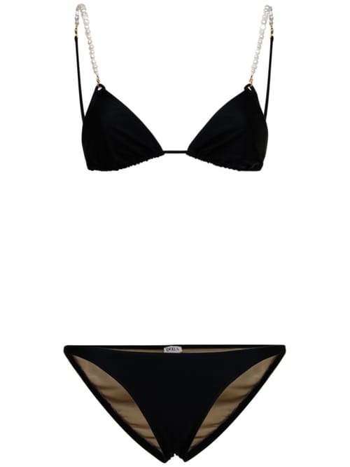 Dolla Paris: Bikini a triangolo con spalline perlate