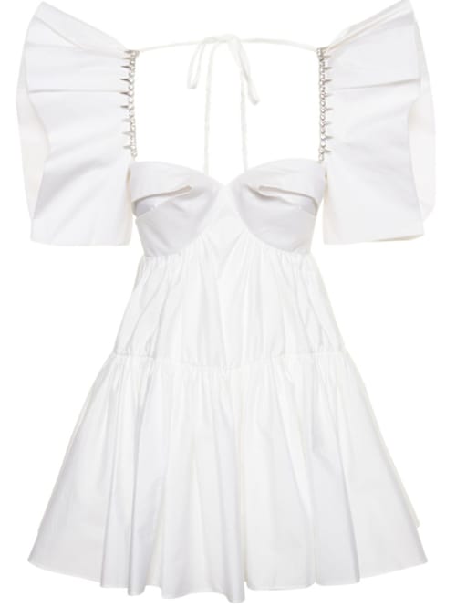Area: Robe en coton avec manches bouffantes
