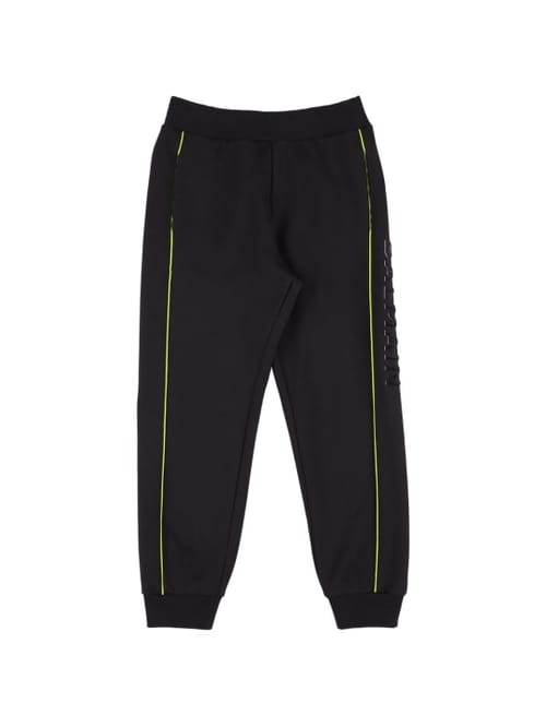 Balmain: Logo侧边带棉质运动裤