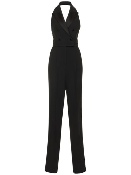 Michael Kors Collection: 绉纱sable绕颈礼服连身裤