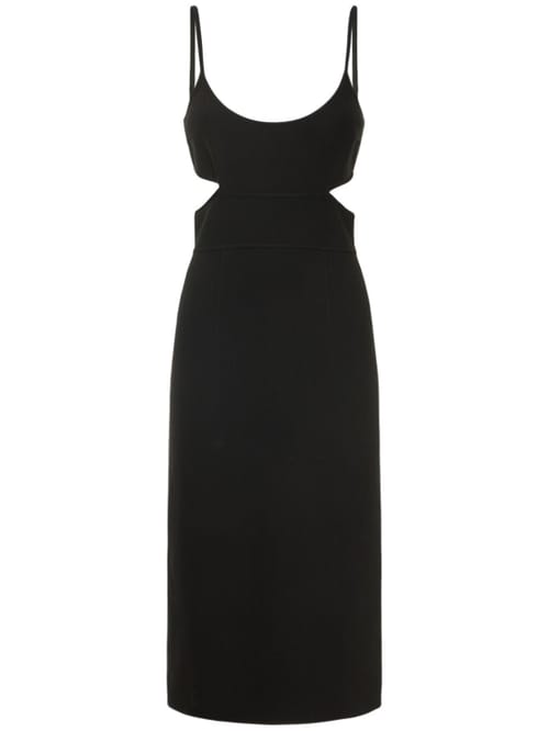 Michael Kors Collection: Virgin wool midi dress with cut-outs