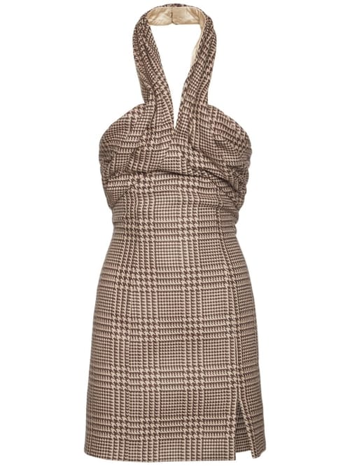 Giuseppe Di Morabito: Halterneck wool mini dress