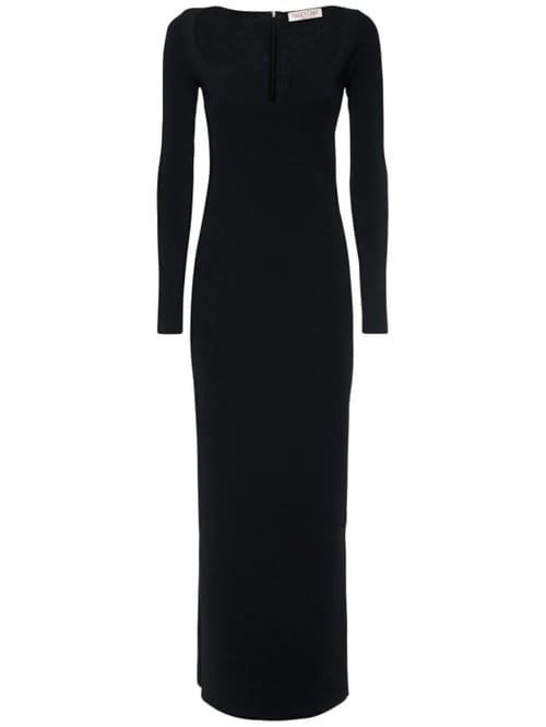 Valentino: Knit maxi dress with sweetheart neckline