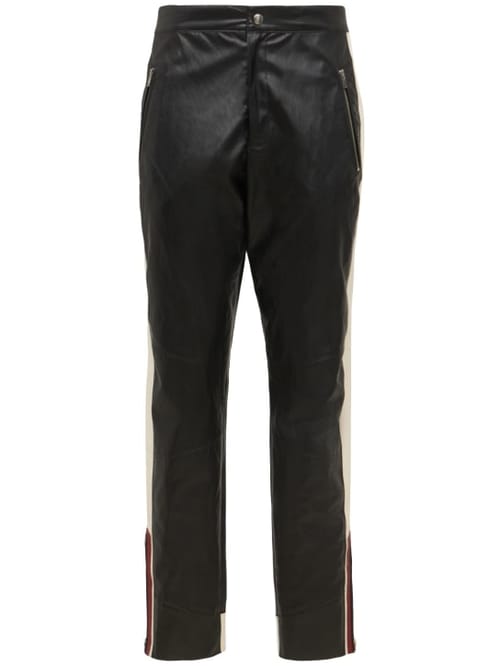 Marant Etoile: Castille仿皮直筒裤