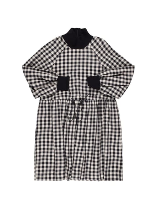 Unlabel: Check printed cotton midi dress