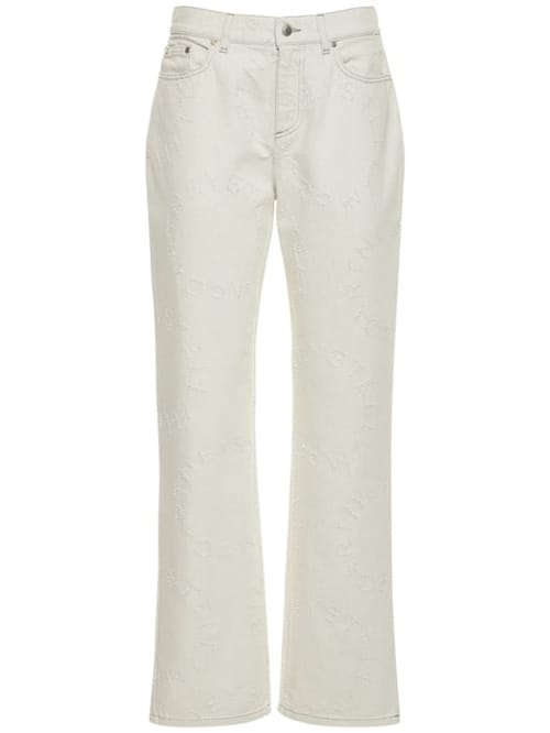 Stella McCartney: 激光logo直筒牛仔裤