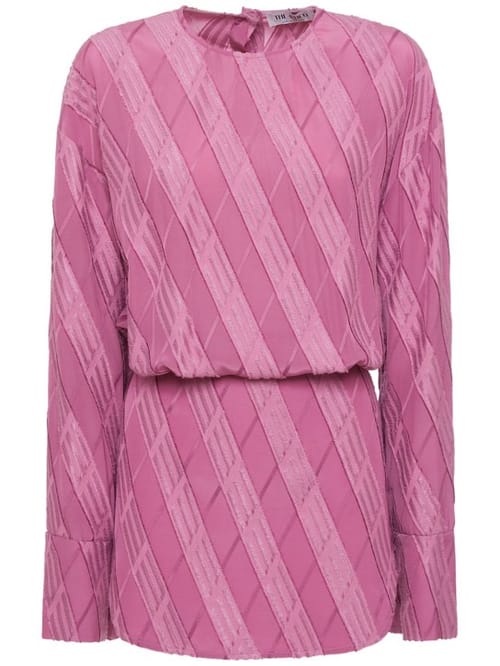 The Attico: Long-Sleeved A-Line Mini Dress