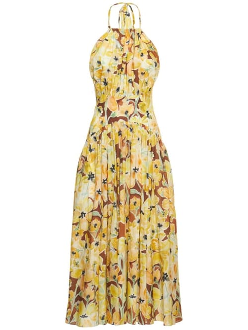 Rosie Assoulin: Vestido midi de algodón halter