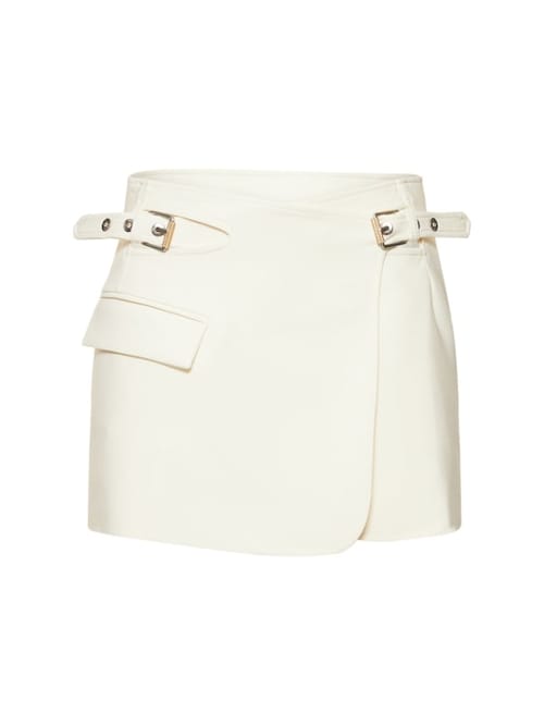 Dion Lee: 紧凑羊毛混纺双面布迷你短裙