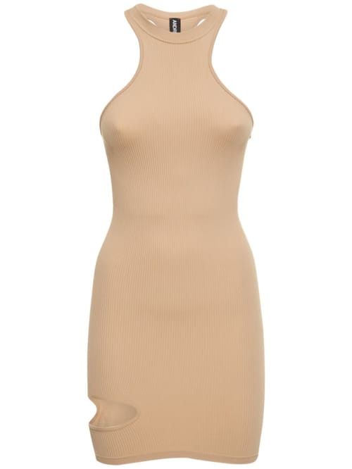 Andreadamo: Ribbed mini dress with cut-out