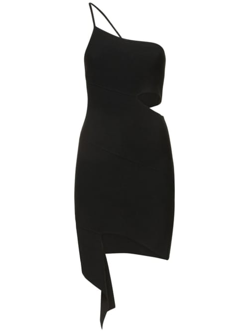 Andreadamo: One-shoulder cut-out mini dress