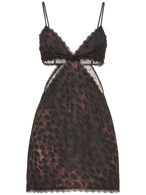 Weworewhat: Mini abito animalier con cut out