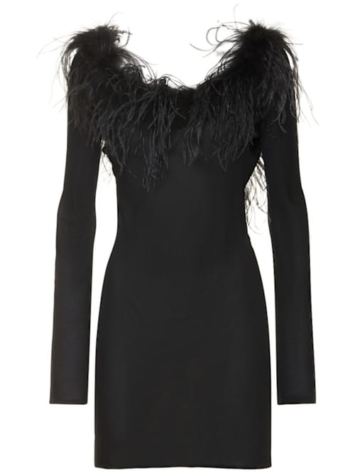 Giuseppe Di Morabito: Feather-trimmed mini dress