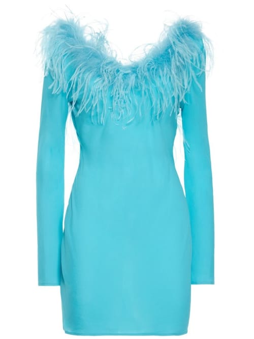 Giuseppe Di Morabito: Feather-trimmed mini dress