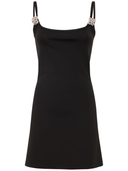 Mach & Mach: Robe courte en jersey à cristaux