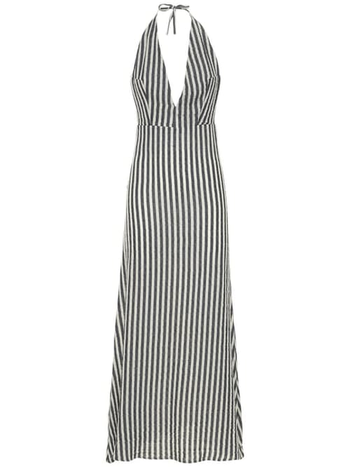 Musier Paris: Striped Cotton-Blend Maxi Dress