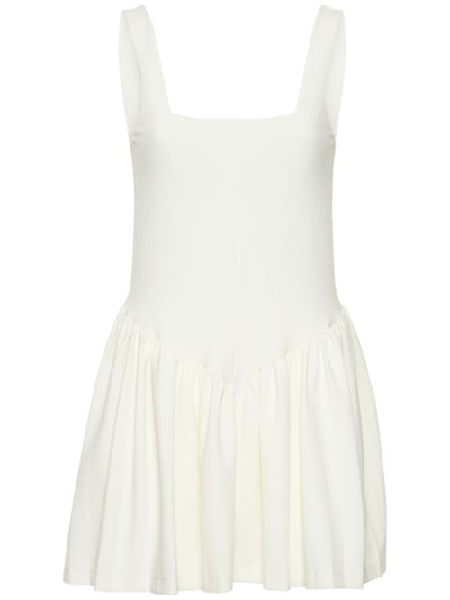 Marysia: Vestido corto acampanado elástico