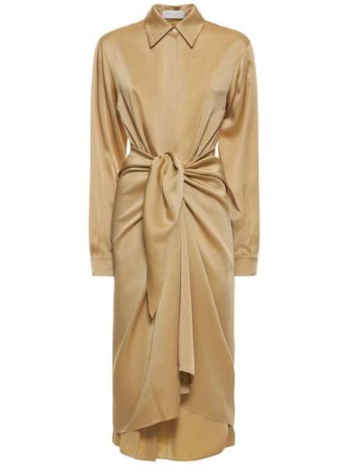Michael Kors Collection: Knotted midi shirt dress