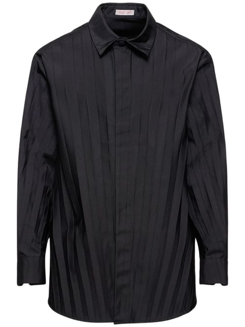 Valentino: 打褶长袖衬衫