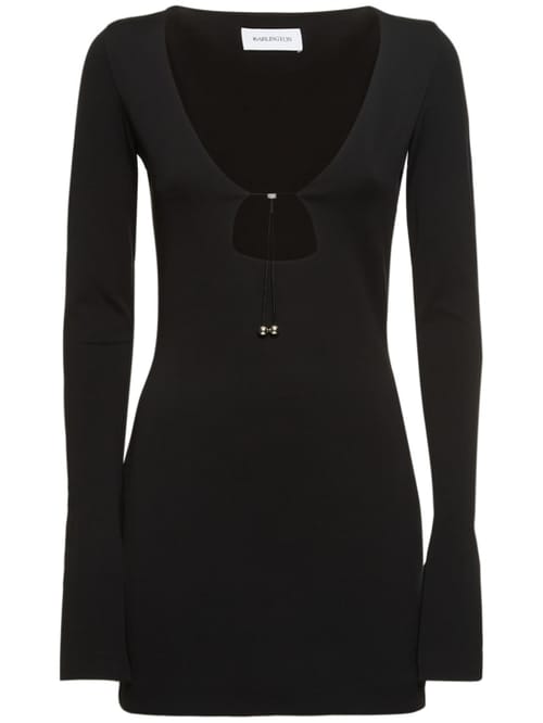 16arlington: Cutout detail jersey mini dress