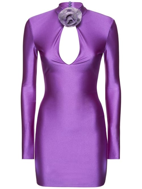 Giuseppe Di Morabito: Mini dress with floral appliqu 