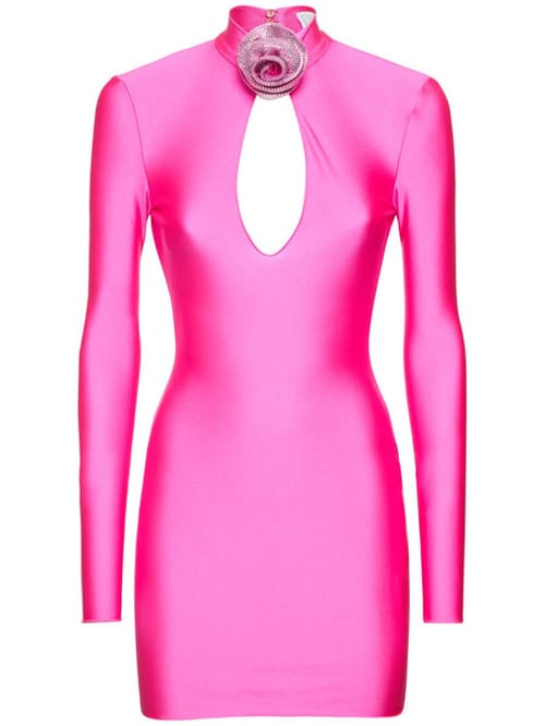 Giuseppe Di Morabito: Mini dress with floral appliqu 