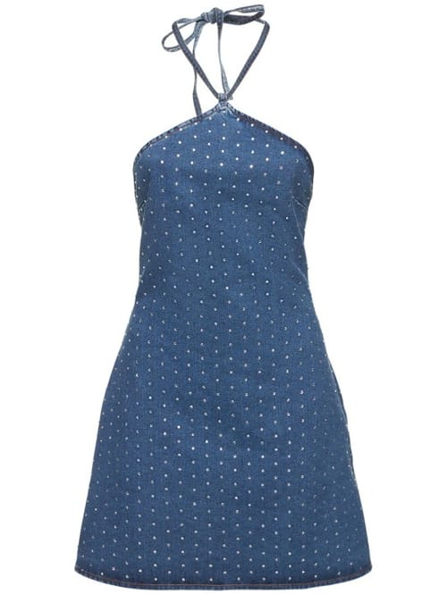 Giuseppe Di Morabito: Denim mini dress with crystals