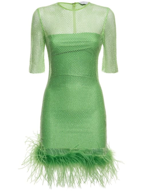 Giuseppe Di Morabito: Mini dress with crystals and feathers