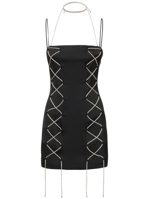 Giuseppe Di Morabito: Short dress with crystal lacing