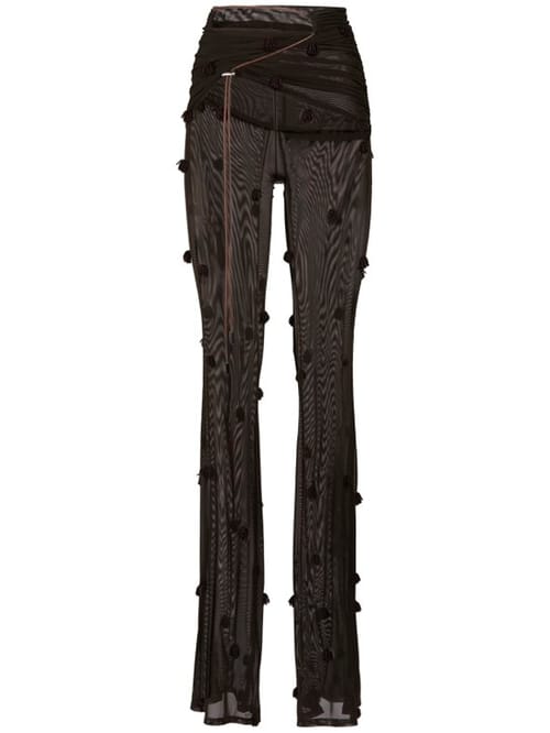 Jacquemus: Le Pantalon Espelho珠饰网眼裤子