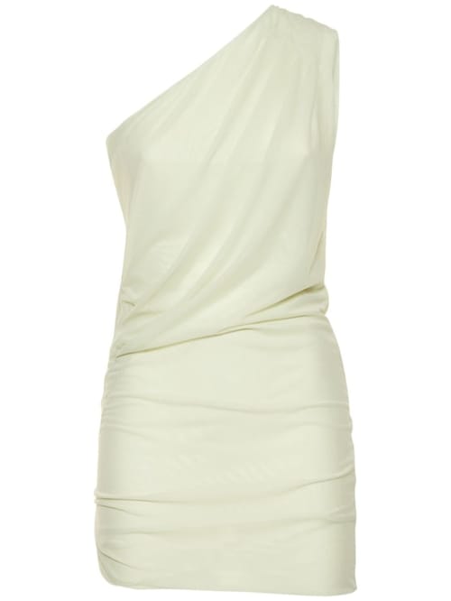 Marysia: Vestido corto asimétrico drapeado